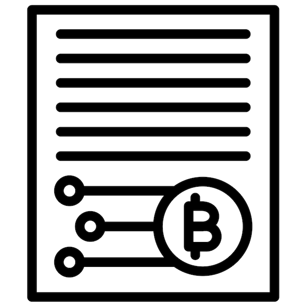 Smart Contract vector icon illustration of Cryptocurrency iconset