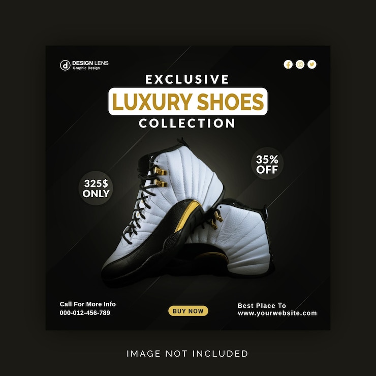 Smart Shoe Collection Instagram Banner Ad Concept Social Media Post Template