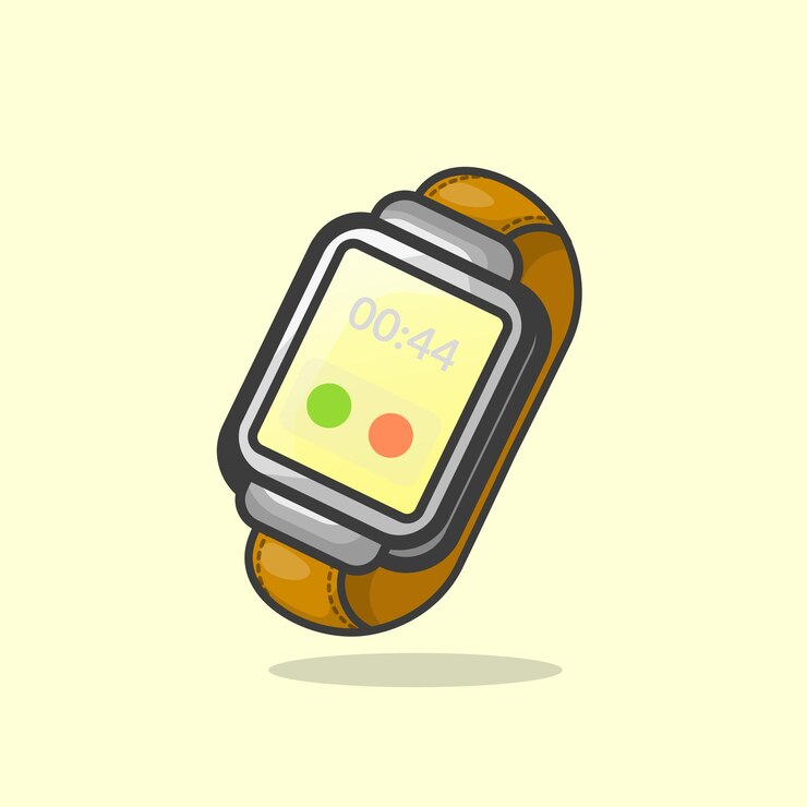 Vector smart watch cartoon style