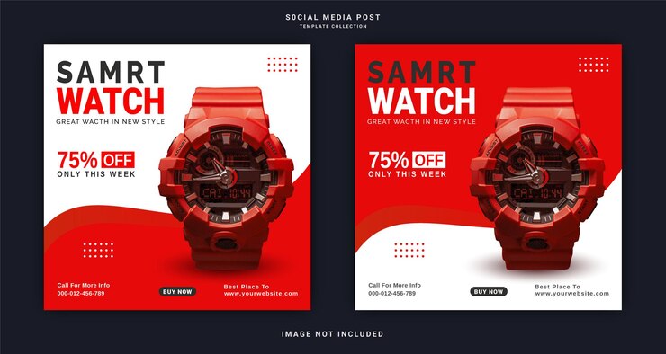 Smart Watch Digital Instagram Banner Instagram Ad Post Social Media Post Template