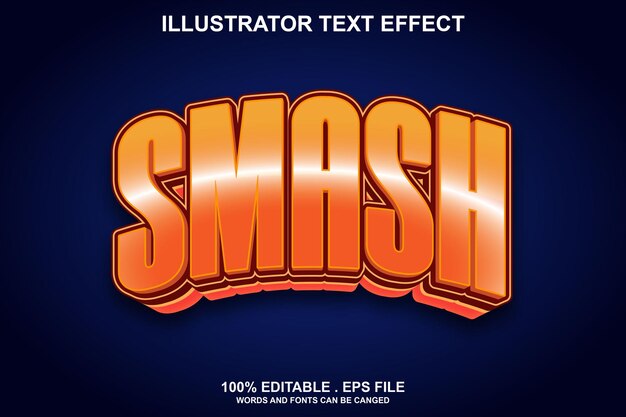 smash text effect editable