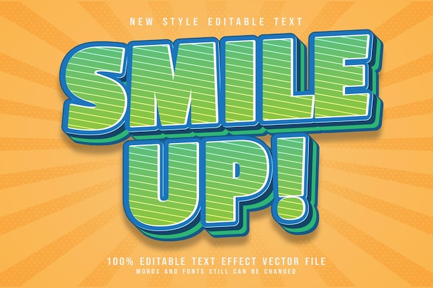 Smile up emboss editable text effect emboss modern style