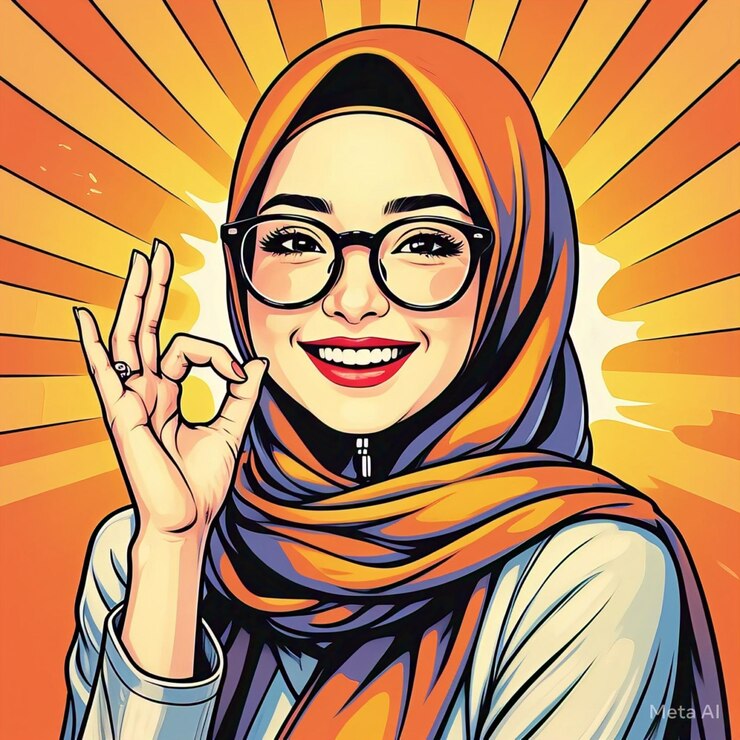 Smiling Hijabi Woman