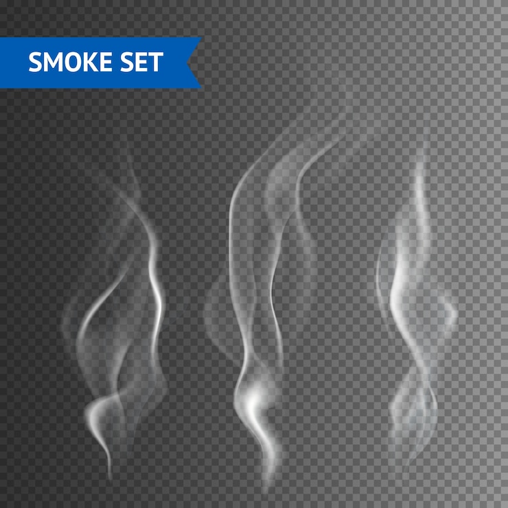 Vector smoke transparent background