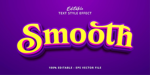 smooth 3d editable text effect template