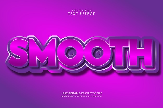 Smooth editable text effect 3 dimension emboss modern style