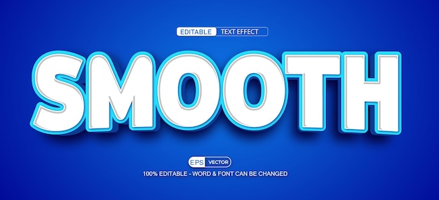 Smooth Editable Text Effect Vector 3d style