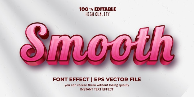 smooth editable text effect