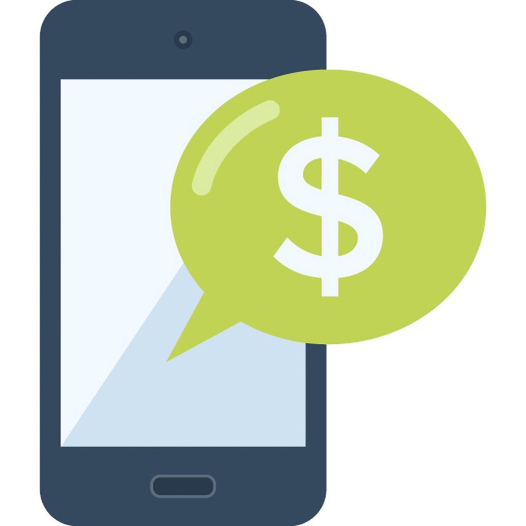 Vector sms banking flat web icon concept