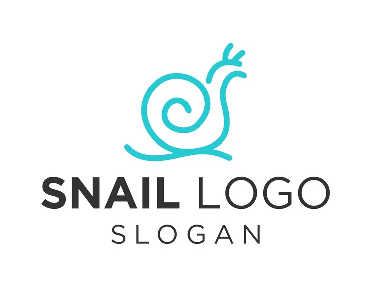 Vector snail logo design