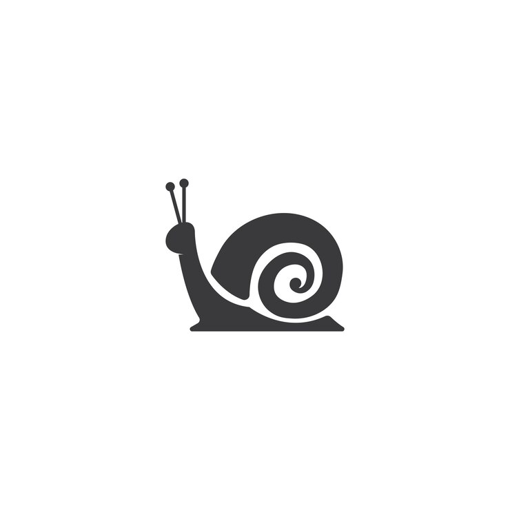 Vector snail logo template vector icon illustration