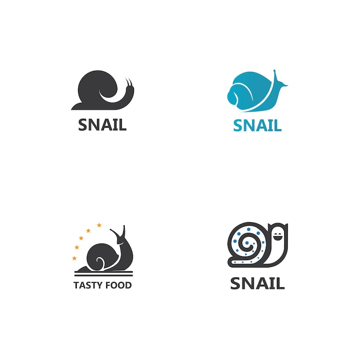 Vector snail logo vector template icon design