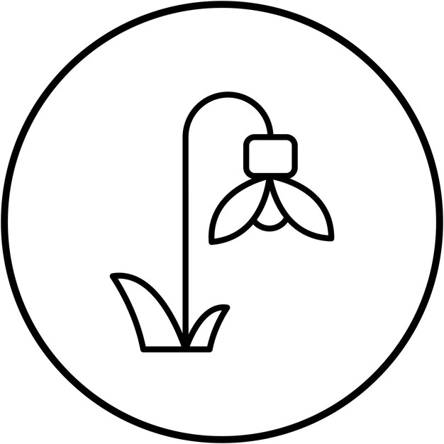 Snowdrop icon vector image Can be used for Spring