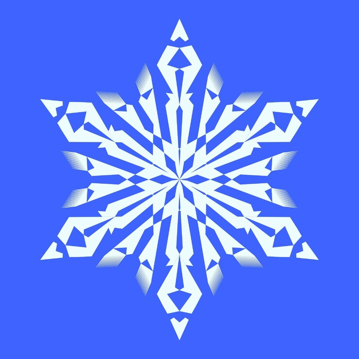 snowflake isolated on a blue background winter design