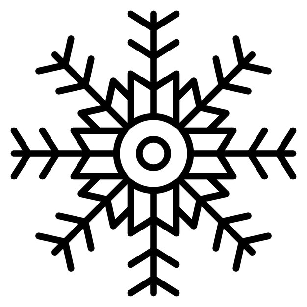 Snowflake Vector Illustration Style