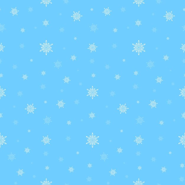 Snowflake Vector Seamless Pattern