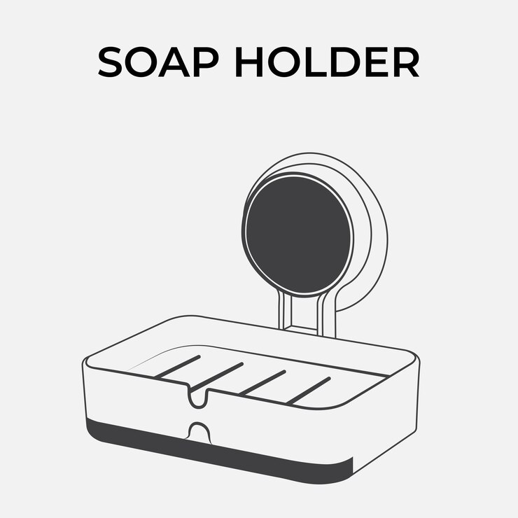 Vector soap holder vector illustration handdrawn 1