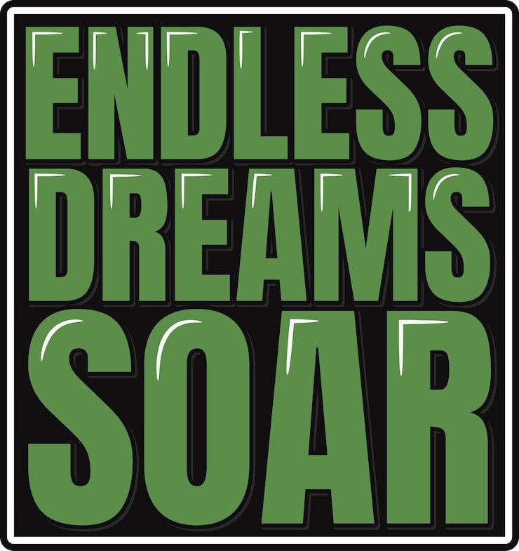 Vector soaring dreams vector lettering
