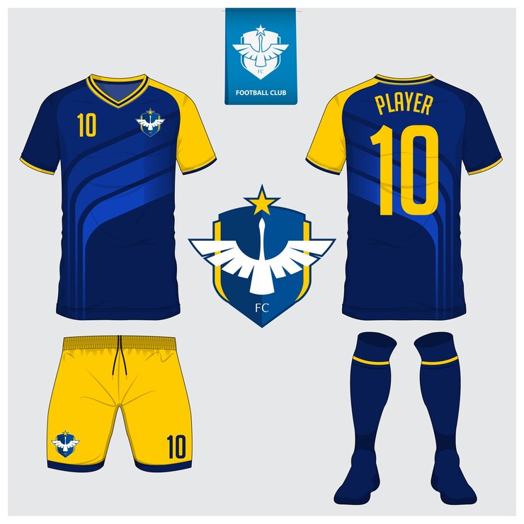 Vector soccer jersey or football kit template design