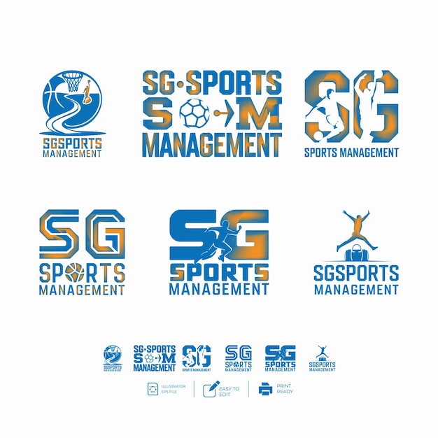 Social Group Set of Colorful company logo template design collection