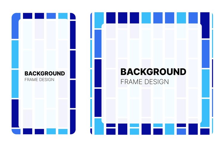 Social media Background frame with Blue theme Color for your graphic resource