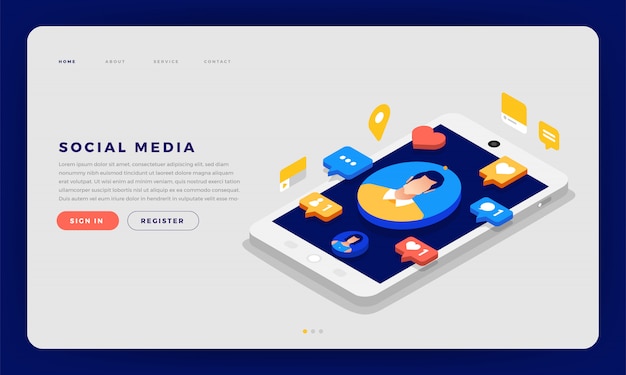 Social Media Cocept