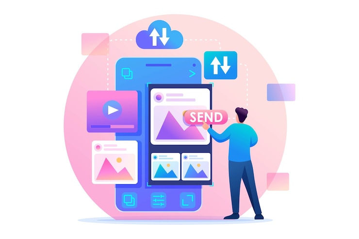 Vector social media illustration