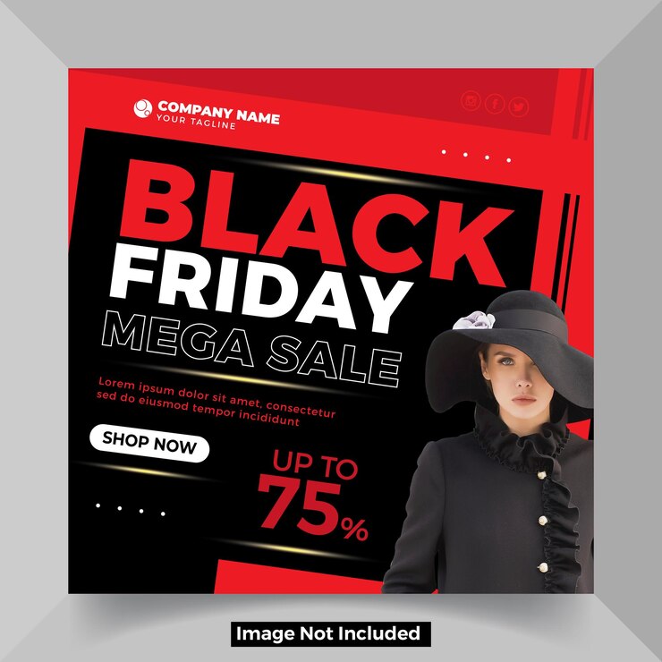 Social media instagram feed post fashion sale banner template