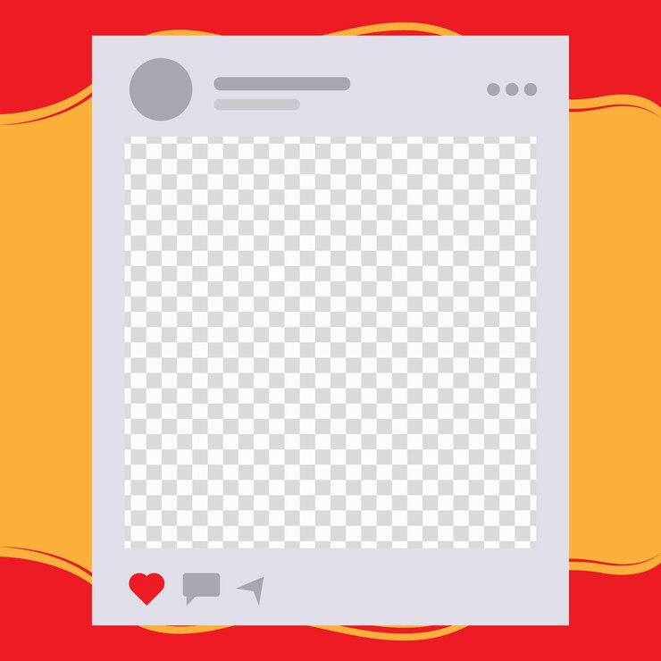 Vector social media post template with vibrant red and yellow design