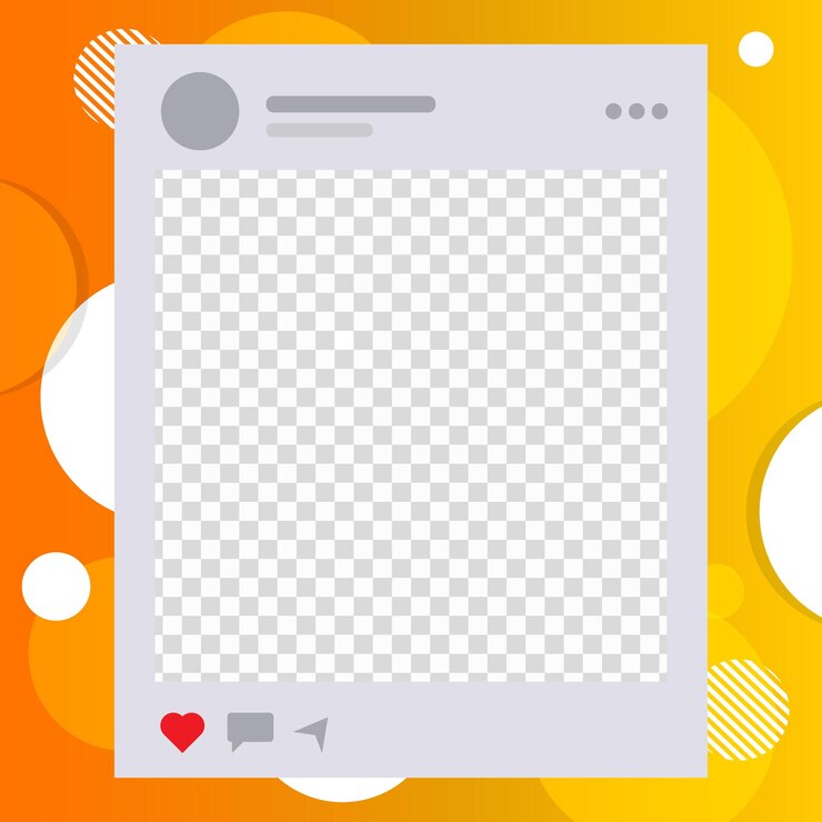 Vector social media post template with vibrant yellow background