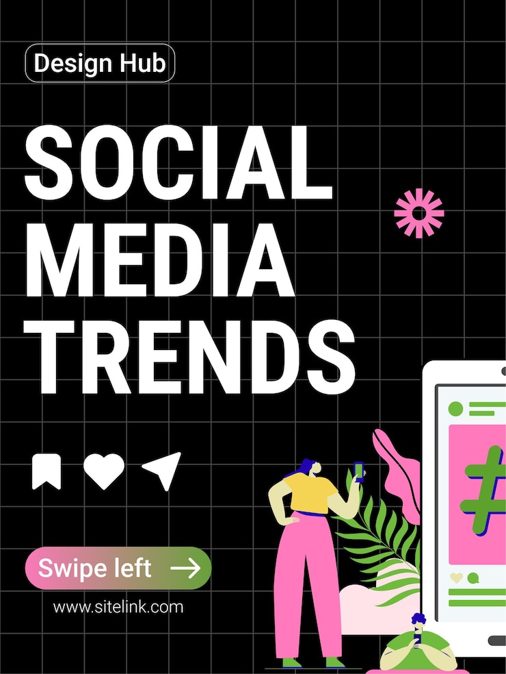 Vector social media trends design