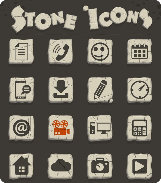 Social media vector icons for web and user interface design
