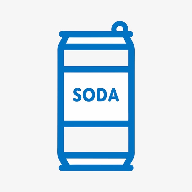 Soda can vector design icon illustration white background