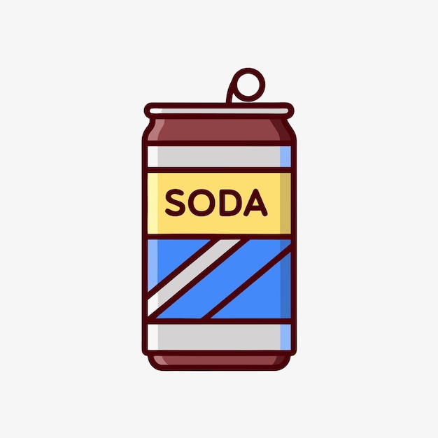 Soda can vector design icon illustration white background