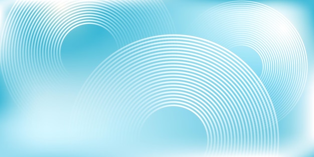 Soft blue white modern abstract background with circle ornament Circular line element shape