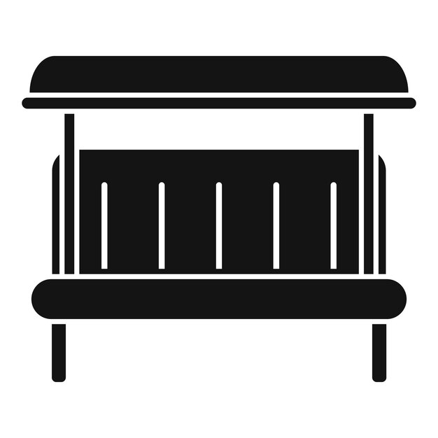 Soft rocking bench icon Simple illustration of soft rocking bench vector icon for web design isolated on white background