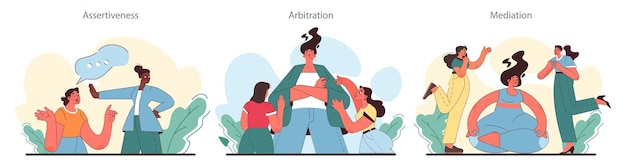 Soft skill development set conflict resolution skill person resolve a conflict find compromise on