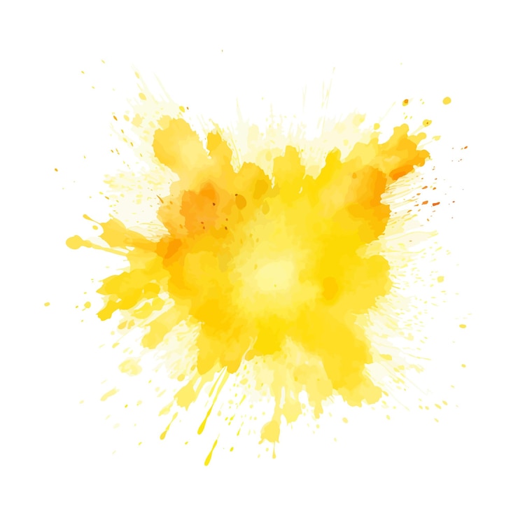 Vector soft yellow watercolor splash stain background