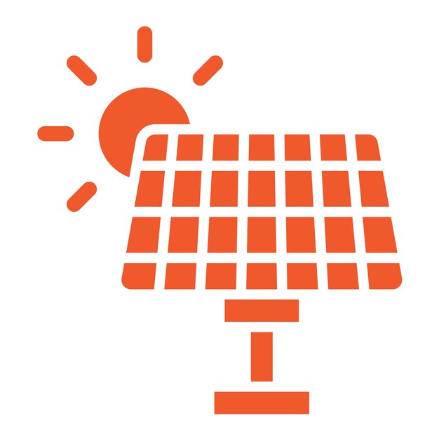 Solar panel Vector Icon Design Illustration