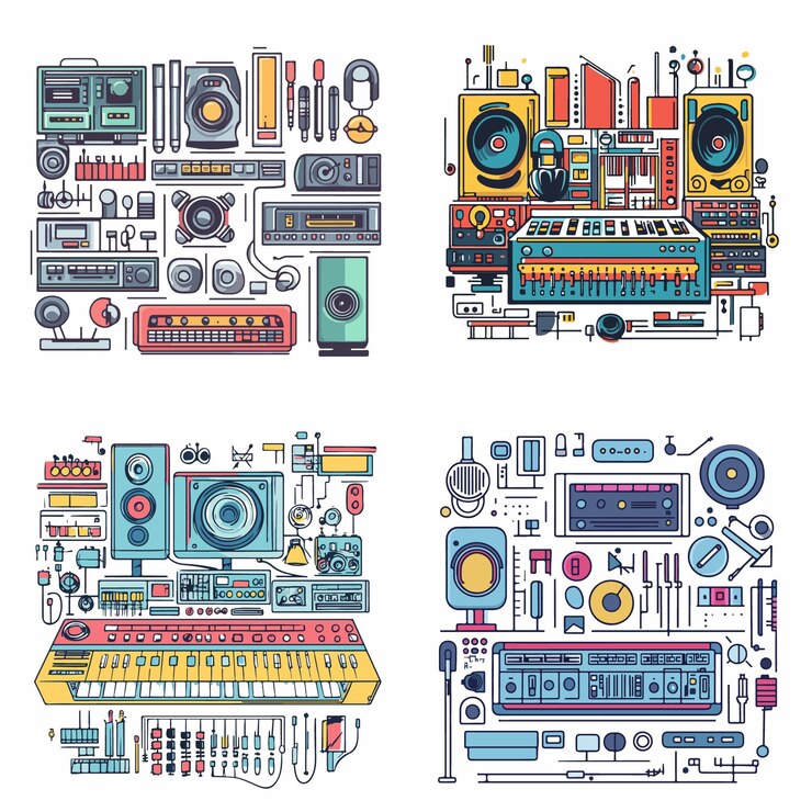 Sound Engineering flat vector design