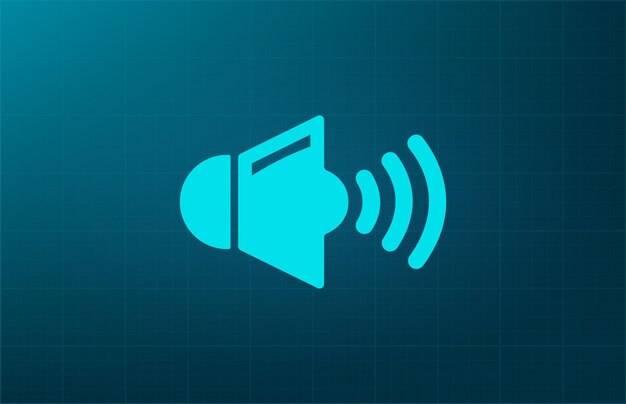 Sound level speaker symbol Vector illustration on blue background Eps 10