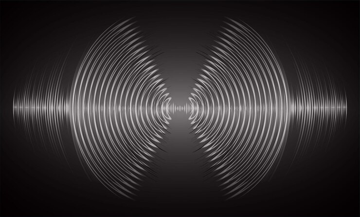 Vector sound waves oscillating dark light