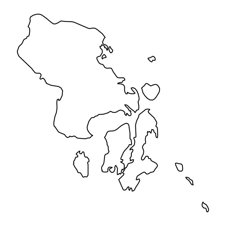 Vector southeast sulawesi province map administrative division of indonesia vector illustration