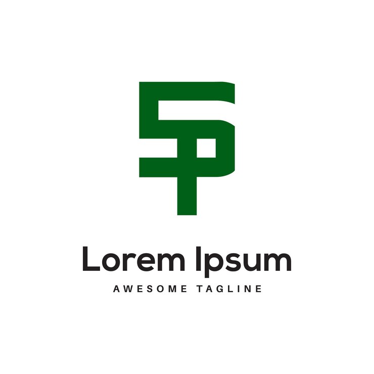 Vector sp letter logo design free icon by rahim stock designer