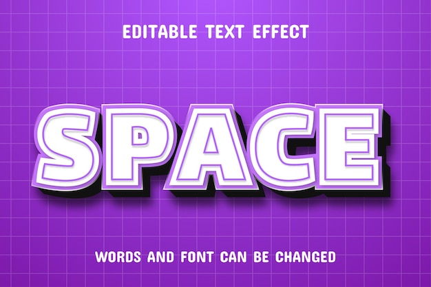 Space 3d text effect