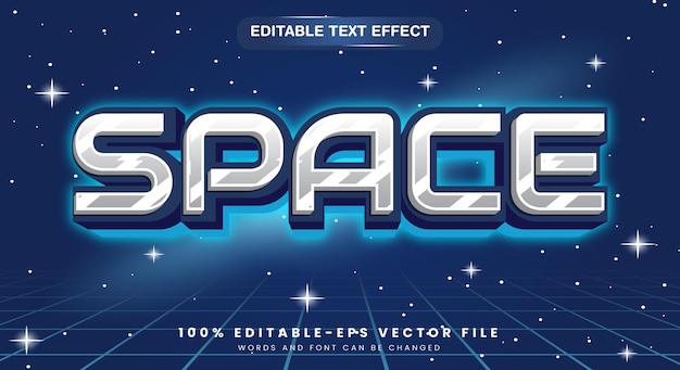 space editable text effect template with outer space style concept