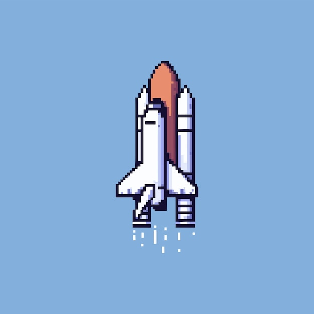 Space Shuttle Colombia in Retro Pixels