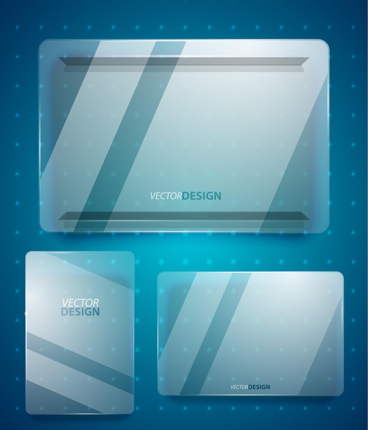 Vector spanduk iklan kaca vektor