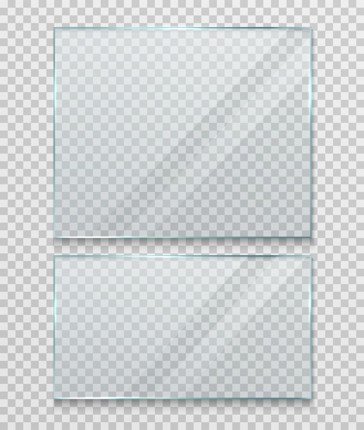 Vector spanduk kaca transparan, bingkai.