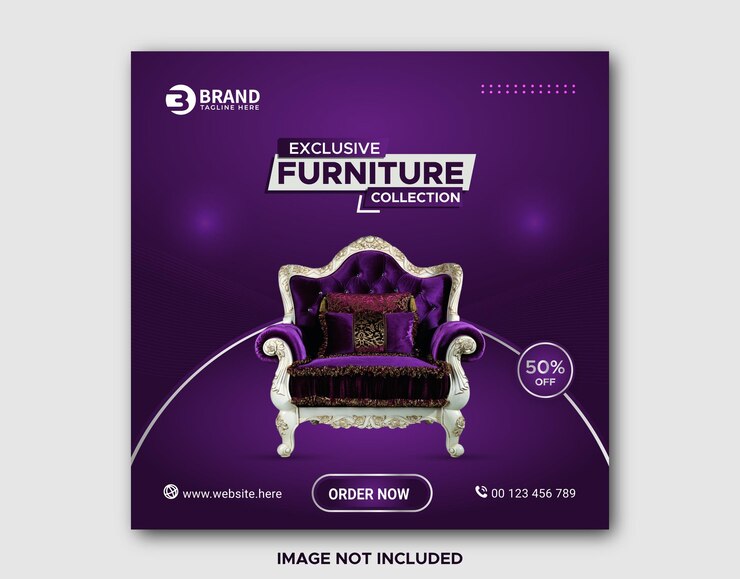 Spanduk penjualan furnitur templat postingan media sosial instagram